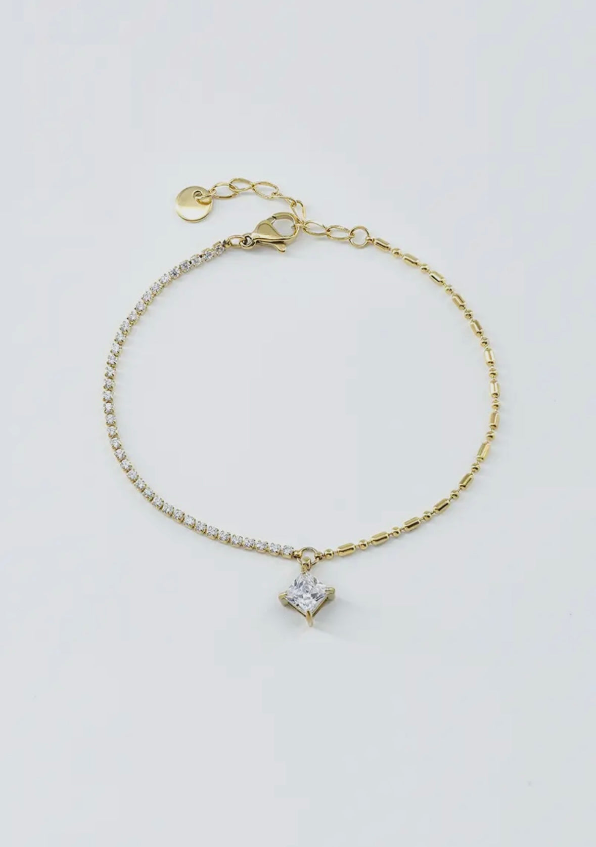 Zoe - zartes Edelstahl Armband mit Anhänger